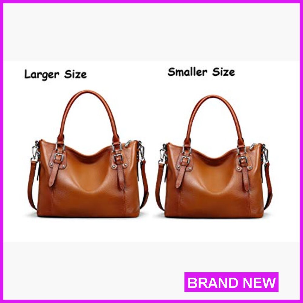 Genuine Leather Tote Shoulder Bag Hobo Crossbody Satchel Purse Top Handle - Picture 5 of 7